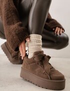  Adidași Maro Vices în stil de cizme de zăpadă cu platformă și cu blană decorativă Nalirea