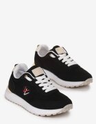  Adidași negri cu Inserații Metalice și Broderie Fină