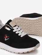  Adidași negri cu Inserații Metalice și Broderie Fină