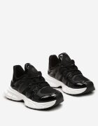  Adidași Negri cu Inserții Decorative și Talpă Embosată Adlenavia