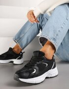  Adidași negri cu plasă și talpă din spumă Vallexia