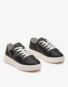  Adidași Negri din Piele cu Inserții Metalice și Perforație Airella