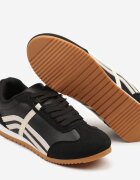  Adidași Negri în Stilul Tenișilor Iconici cu Cusături Decorative Vellexia