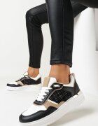  Adidași Negri pe Platformă Joasă cu Inserție Tweed Niman