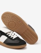  Adidași Negri pe talpă plată cu limbă răsfrântă Felilora