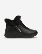  Adidași Negri Plati cu Imprimeuri și Blană Riantha