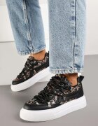  Adidași Negru-Alb cu imprimeu leopard Calidi