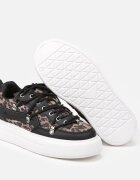  Adidași Negru-Alb cu imprimeu leopard Calidi