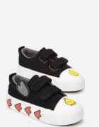  Adidași Negru-Gri cu Talpă Decorativă cu Velcro Aphronie
