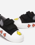  Adidași Negru-Gri cu Talpă Decorativă cu Velcro Aphronie