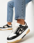  Adidași Negru și Alb Decorați cu blană Verinne