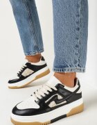  Adidași Negru și Alb Decorați cu blană Verinne
