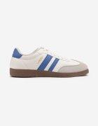  Adidași Plati Clasici Alb-Albastre cu Șireturi cu Vârf Decorativ și Curele Timaela