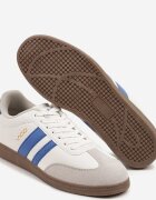  Adidași Plati Clasici Alb-Albastre cu Șireturi cu Vârf Decorativ și Curele Timaela