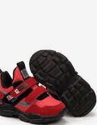  Adidași Roșu-Negru Plati cu Velcro Finisați cu Inserții Metalice Tiabella