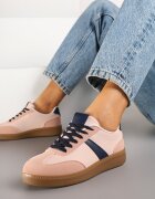  Adidași Roz-Bleumarin în Stil Tenis Decorați cu baretă Elhanis
