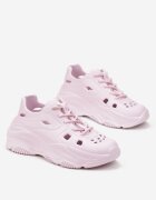  Adidași roz din cauciuc cu șireturi și decupaje decorative Kijafa