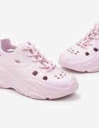  Adidași roz din cauciuc cu șireturi și decupaje decorative Kijafa