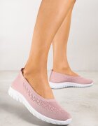  Adidași Roz Slip-on cu Perforații Delicate Firsedi