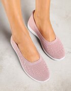  Adidași Roz Slip-on cu Perforații Delicate Firsedi