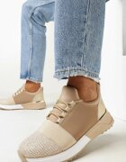  Adidași slip-on bej închis cu tăietură joasă Cu vârf decorativ Areya