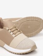  Adidași slip-on bej închis cu tăietură joasă Cu vârf decorativ Areya