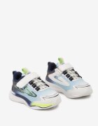  Adidași Sneakers Albi și Albaștri cu talpă mai groasă cu scai Erislo