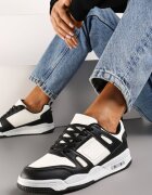  Adidași Sport Alb-Negru cu Inserții din Piele Ecologică Isadona