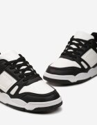  Adidași Sport Alb-Negru cu Inserții din Piele Ecologică Isadona