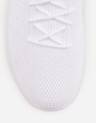  Adidași sport albi slip-on cu parte superioară elastică și inserție decorativă pe talpă Moonsara
