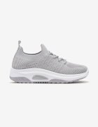  Adidași sport Gri Slip-on cu carâmb elastic și inserție decorativă pe talpă Moonsara