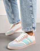  Adidași Teniși Alb-Albastru cu Model Geometric Eleamila