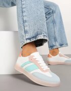  Adidași Teniși Alb-Albastru cu Model Geometric Eleamila
