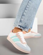  Adidași Teniși Alb-Albastru cu Model Geometric Eleamila