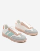  Adidași Teniși Alb-Albastru cu Model Geometric Eleamila