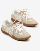  Adidași tip Teniși Bej cu Motiv Geometric Telanilia