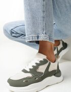  Adidași Verzi cu șireturi cu talpă plată Toade