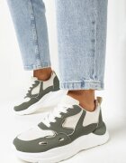  Adidași Verzi cu șireturi cu talpă plată Toade