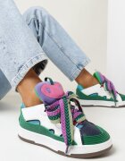  Adidași Verzi cu șireturi decorative și limbă lată Vessy