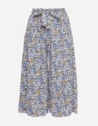 airisa Pantaloni Albaștri Largi Plisați din bumbac și cu elastic în talie legați cu cordon Closofia