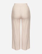 airisa Pantaloni Bej din Bumbac Croi Culotte cu Talie Înaltă Finisați cu Elastic în Talie Eviorias