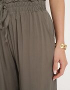 airisa Pantaloni Largi din Bumbac Verde închis cu elastic în talie și talie înaltă Besea