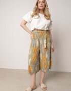 airisa Pantaloni Largi Verde Deschis cu Talie Înaltă și Bumbac și Elastic în Talie Opefia