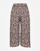 airisa Pantaloni Negru-Roz Largi Plisați din Bumbac și cu Elastic în Talie Legați cu o Curea Closofia