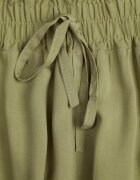airisa Pantaloni Palazzo Largi din bumbac Verde deschis cu talie înaltă și bandă elastică în talie Nelonia