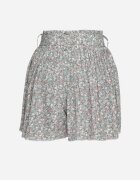 airisa Pantaloni scurți Verzi Largi Plisați cu Talie Înaltă cu Elastic în Talie și Curea din Material Cersefia
