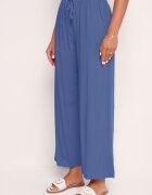 airisa Pantaloni Violet din bumbac Palazzo cu picioare largi Vimithia
