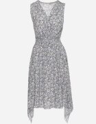 airisa Rochie Granat-Bej din Bumbac Elastic cu Tiv Asimetric și Elastic în Talie Penelorea