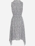 airisa Rochie Granat-Bej din Bumbac Elastic cu Tiv Asimetric și Elastic în Talie Penelorea