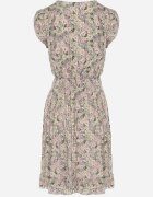 airisa Rochie Gri-Roz Din bumbac cu elastic în talie cu imprimeu floral Pledoria